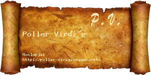 Poller Virág névjegykártya
